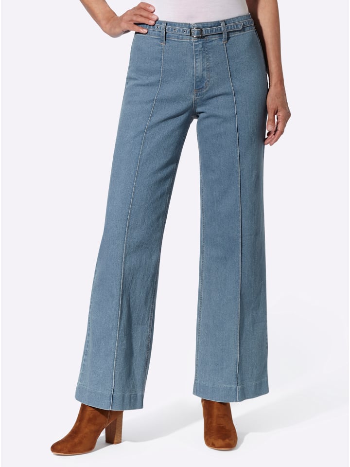 Jeans in blue-bleached