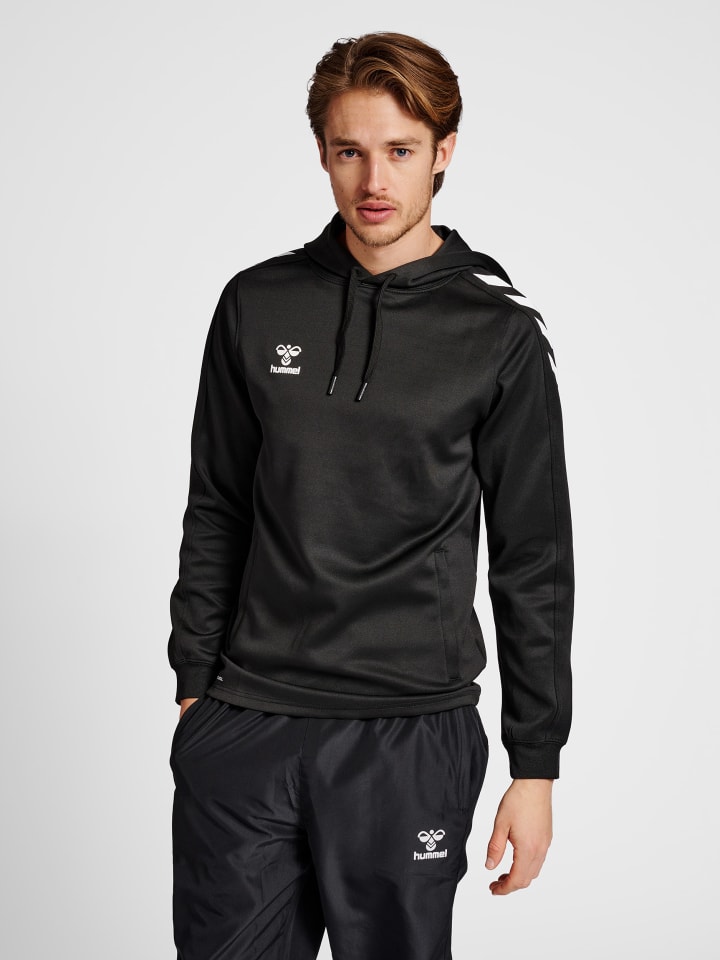 Verstellbare Taille Kapuzenpullover Hmlcore Erwachsene in BLACK/BLACK