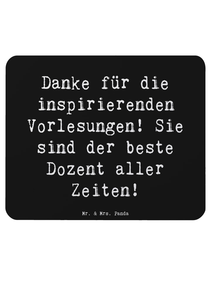Mousepad Spruch Bester Dozent mit Spruch in Schwarz