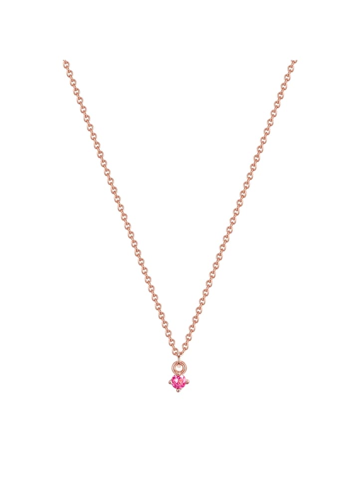Halskette aus Sterling Silber mit Turmalin in roségold