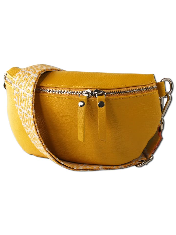 Toscanto Gürteltasche Leder gelb, mehrfarbig ca. 25cm