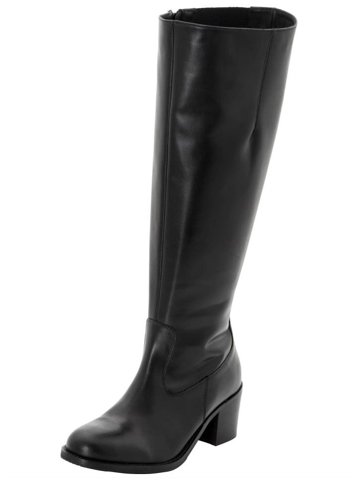 Weitschaftstiefel in schwarz