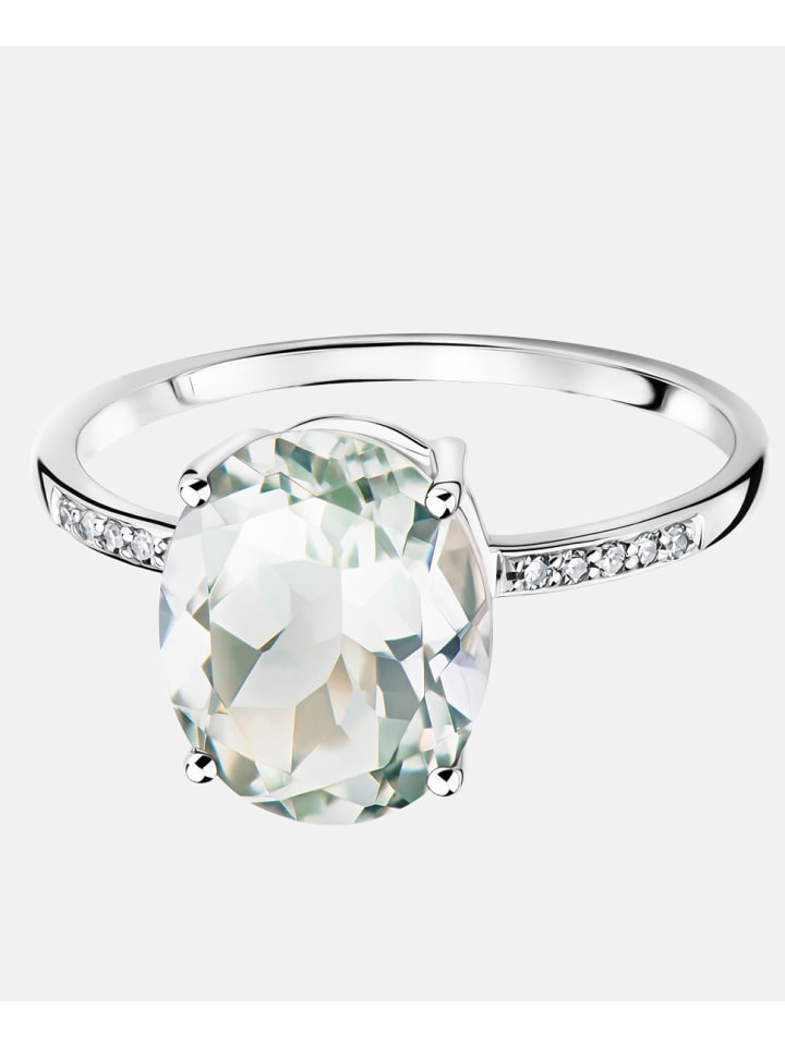 Ring aus 585 Weißgold mit 2.32 Karat Diamant mit Amethyst