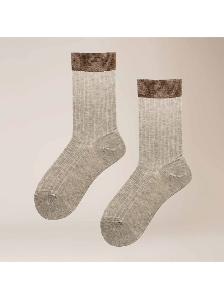 Socken Fantastic Rib weich in Grand-Caramel