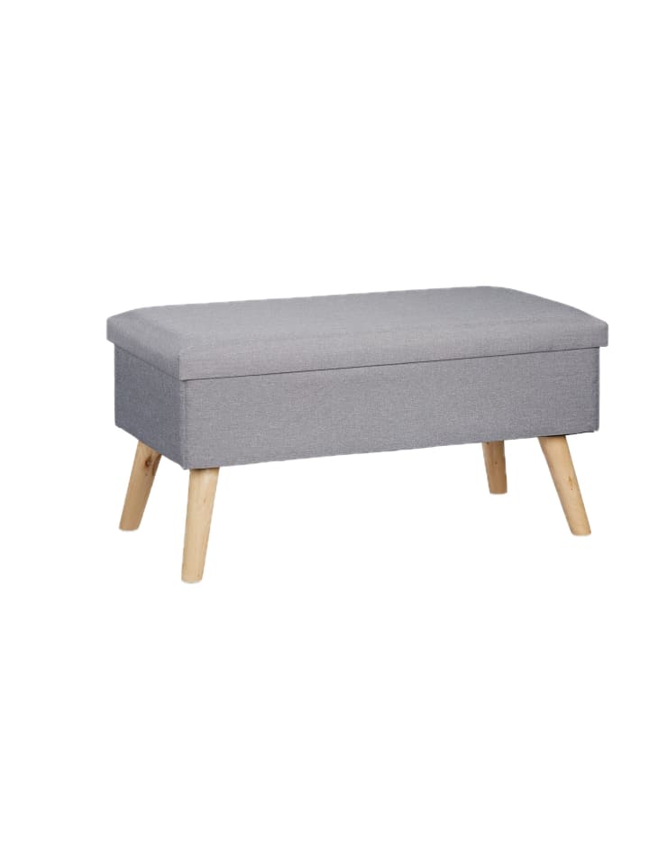 Sitzbank in Hellgrau - (B)77 x (H)39 x (T)39 cm