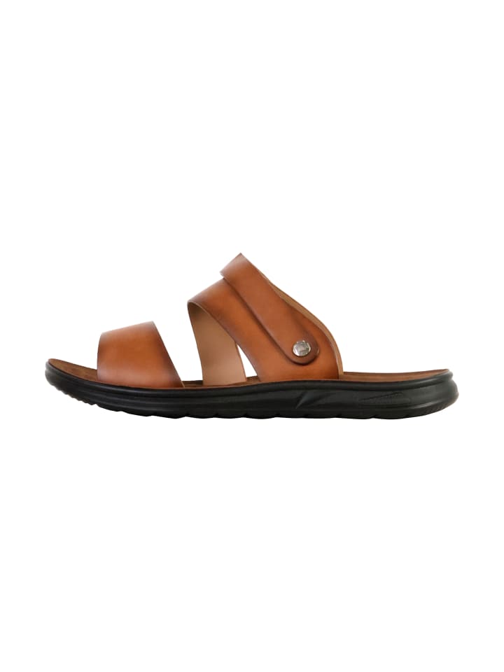 Flache Sandalen zum Hineinschlüpfen Braun