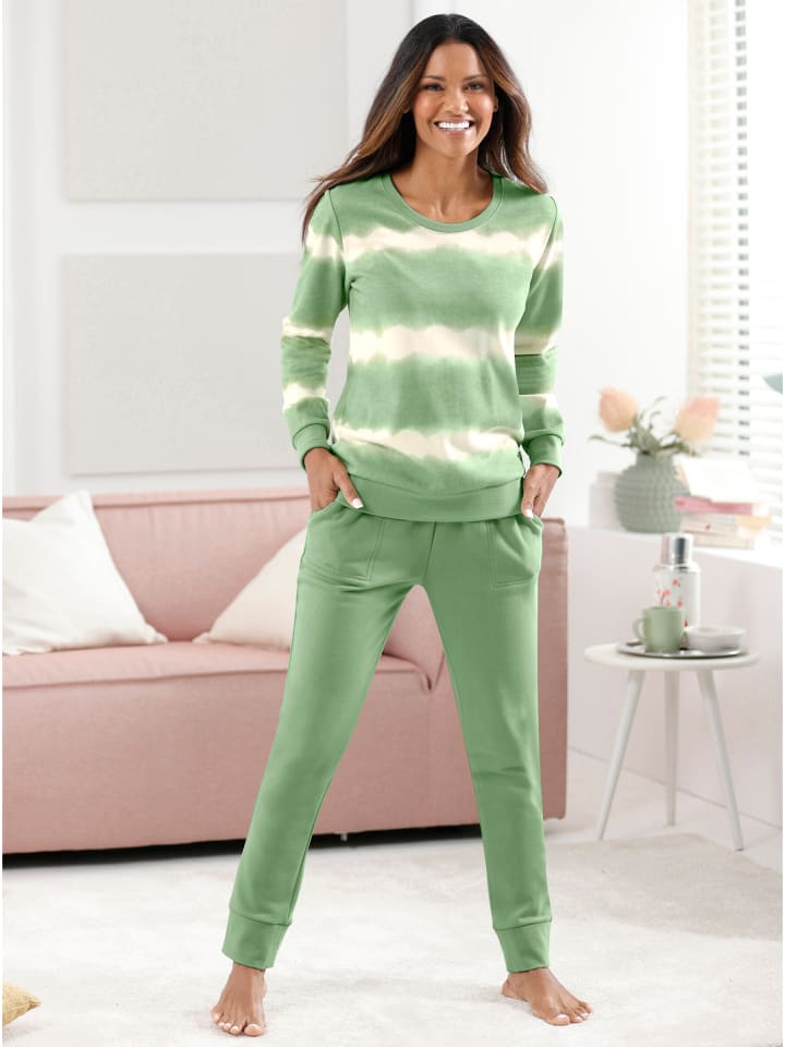 Shirt in eucalyptus-champagner-bedruckt