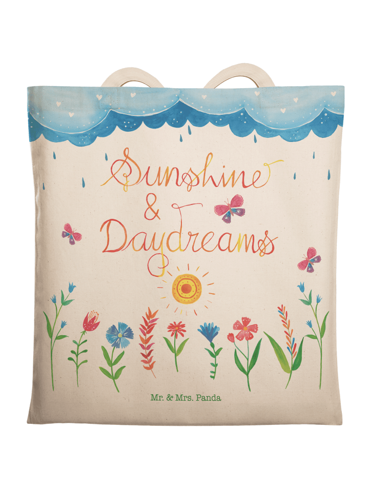 Tasche Sunshine and Daydreams mit Spruch in Bunt