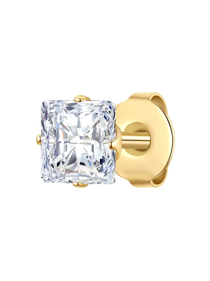 Ohrstecker aus Edelstahl mit Zirkonia in gelbgold