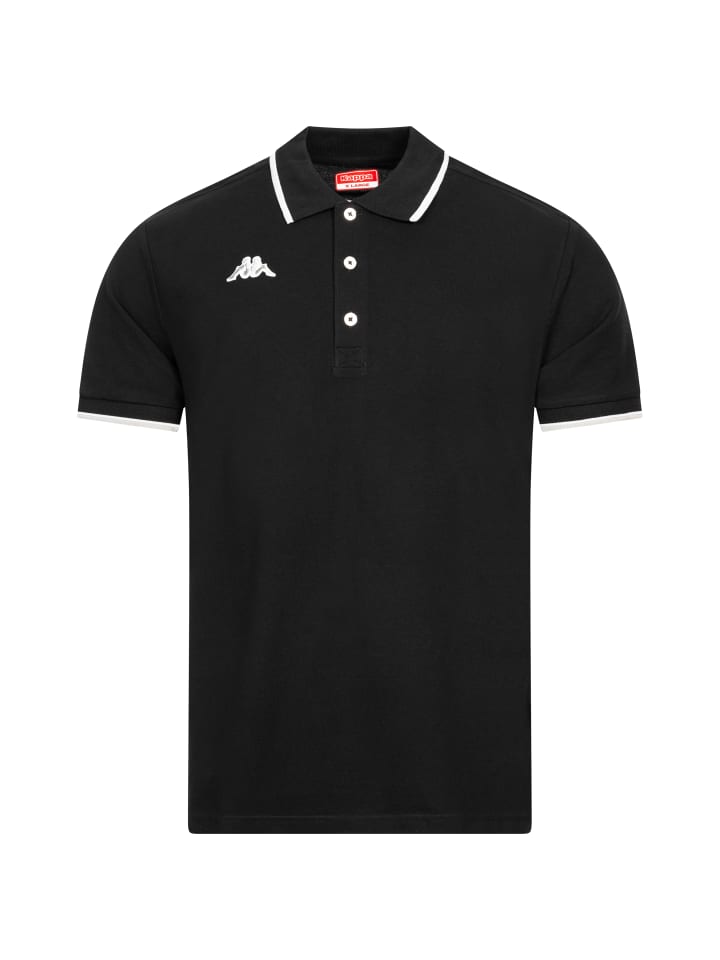 Kappa Poloshirt BASIC in Schwarz