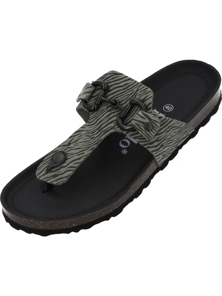 Zehentrenner Kos Zebra in Olive