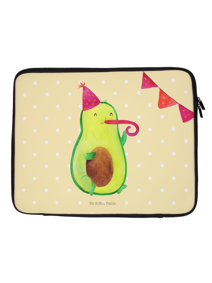 Laptoptasche Avocado Party ohne Spruch in Gelb Pastell