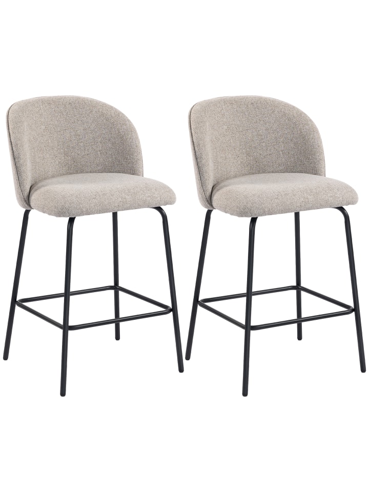 Barhocker in Hellgrau 55L x 50B x 93H cm