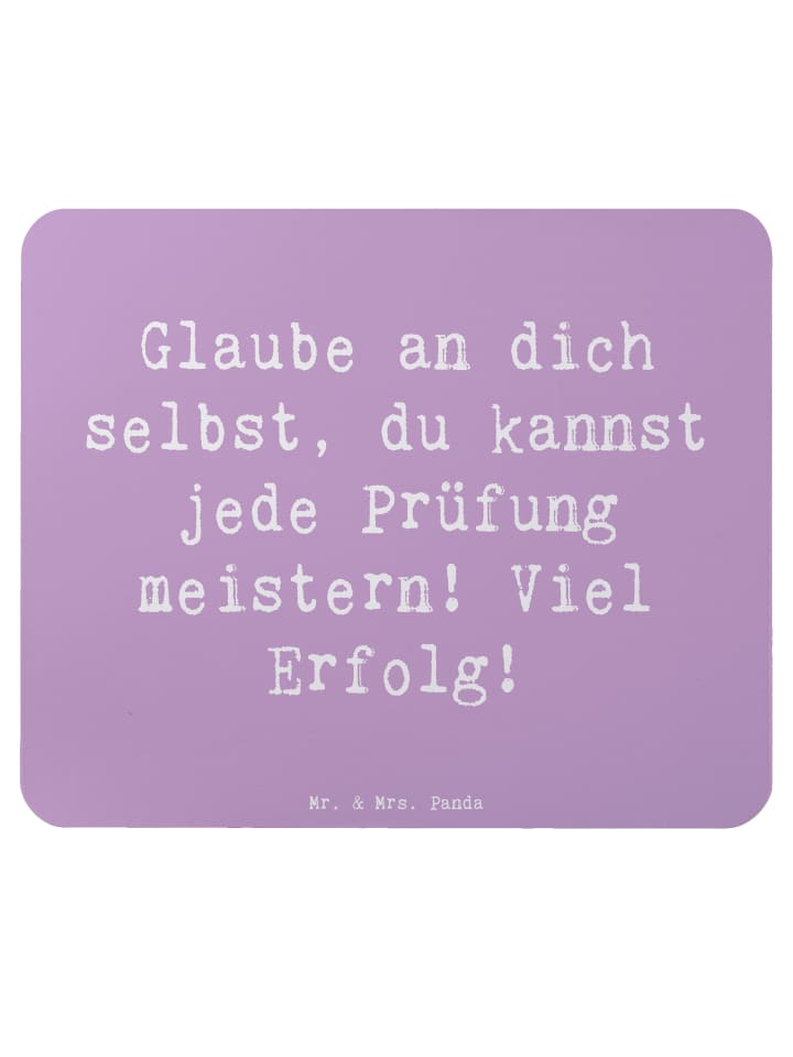 Mauspad Spruch Prüfungen bestehen mit Spruch in Lavendeltraum