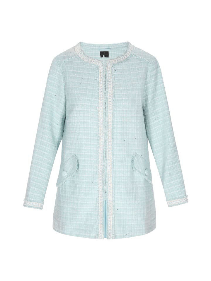 Women Coat in mint glitter