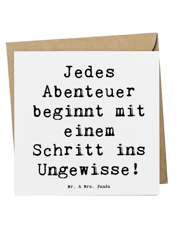 Grußkarte Spruch Ungewissheit akzeptieren mit S... in Weiß