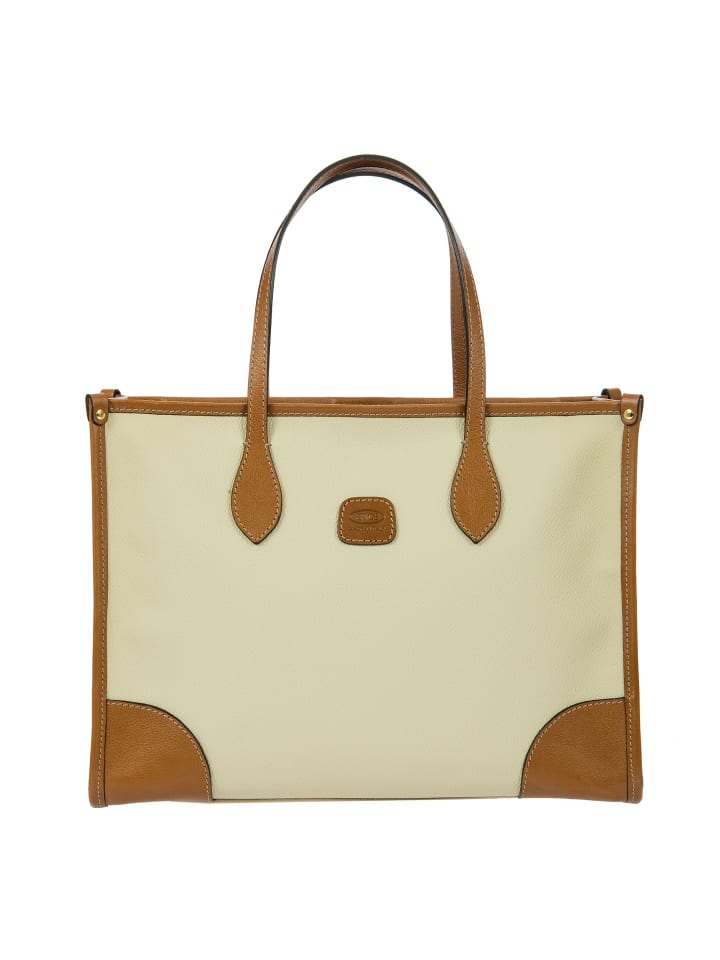 Firenze Shopper Tasche S 35 cm Laptopfach cream
