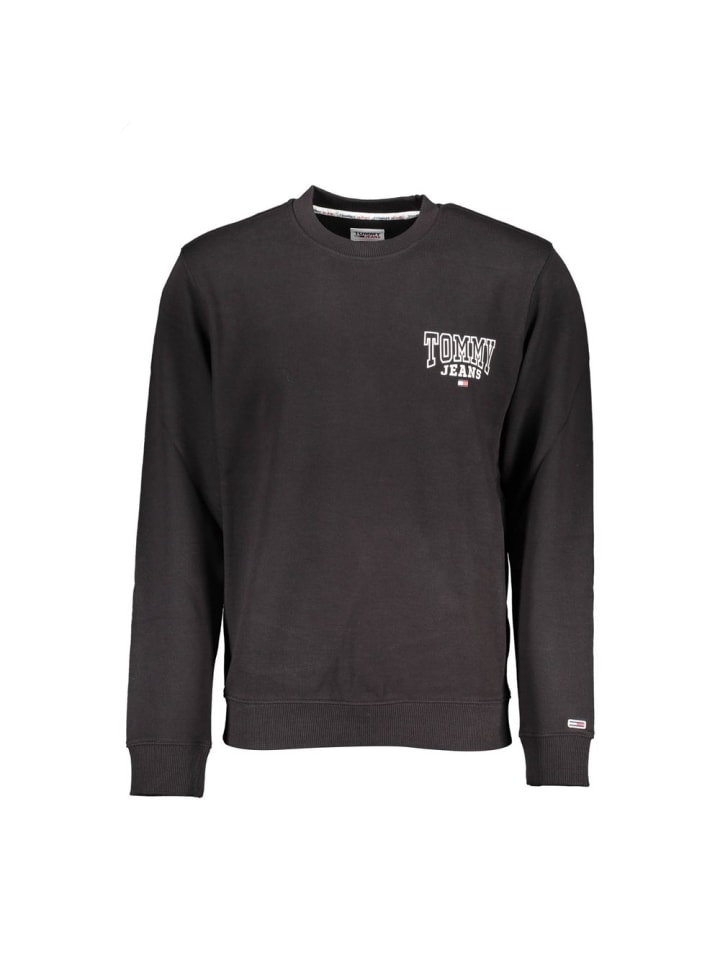 Schwarz Baumwolle Herren Sweatshirt