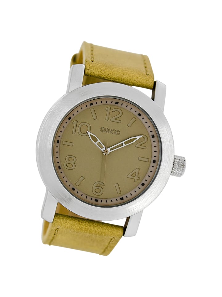 Analog-Armbanduhr Oozoo Timepieces gelb groß (ca. 44mm)