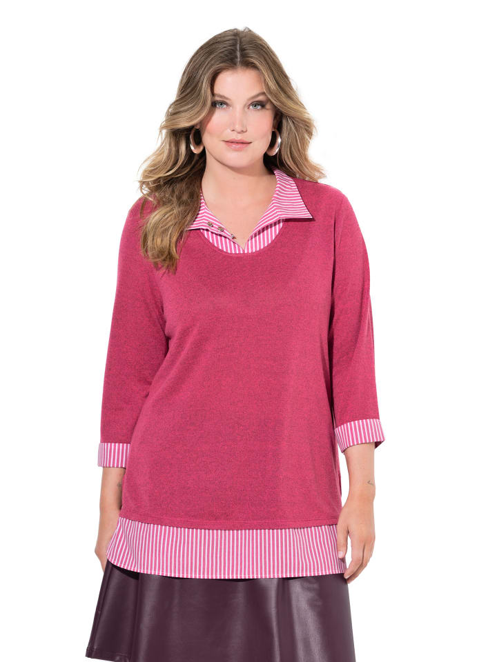Pullover in hibiskuspink