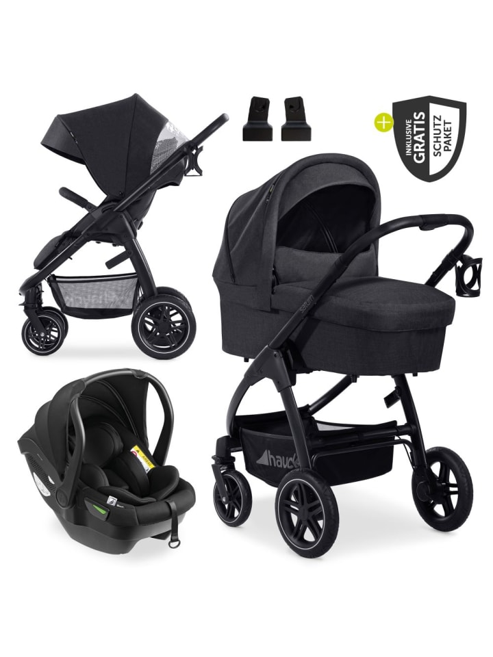 3in1 Kinderwagen-Set Saturn R Trio Set in schwarz