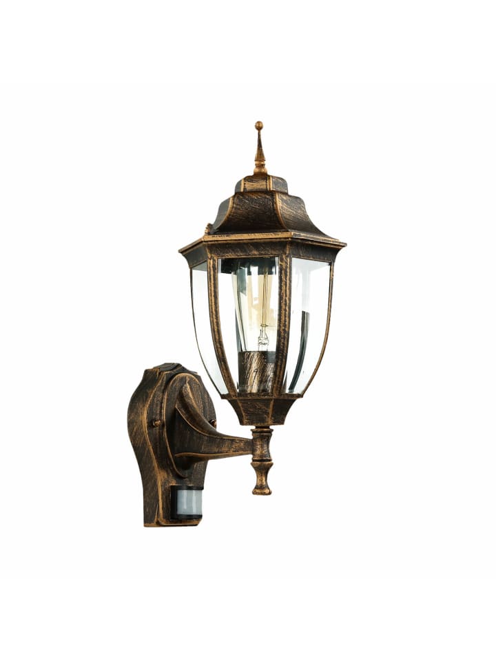 Außen Wandlampe (B)16.5 x (H)35.5 cm in Schwarz Kupfer