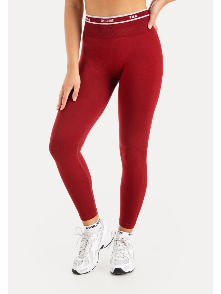 SMILODOX x FILA Leggings Noli Scrunch in Lila/Rot