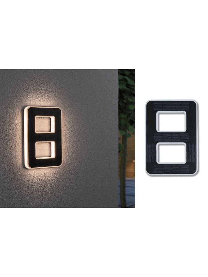 Solar LED Hausnummernleuchte  Nummer 8