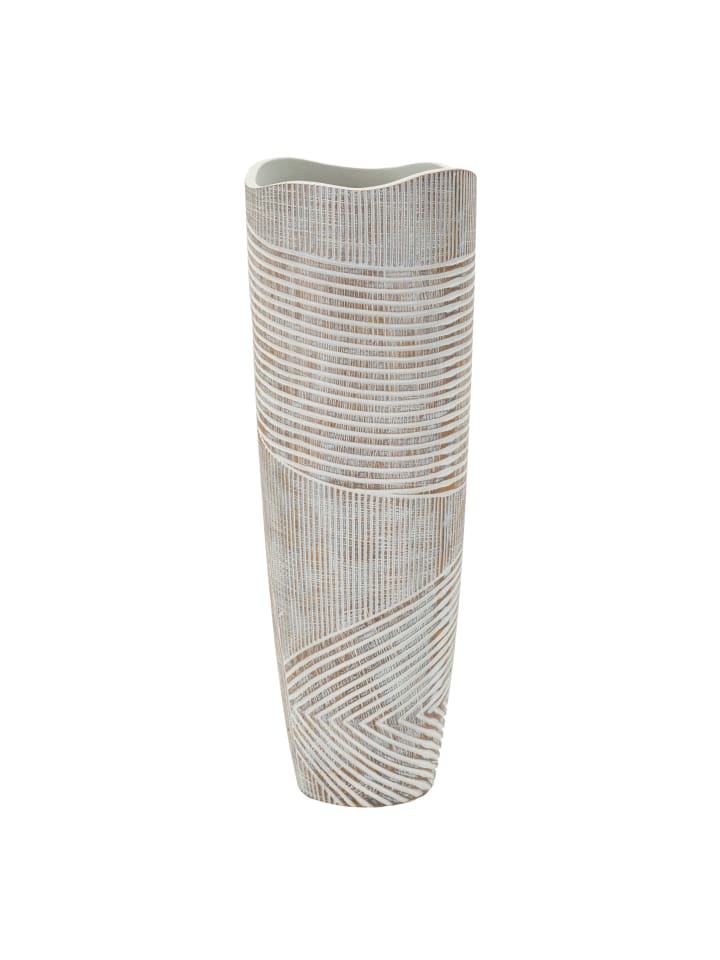 Weiße Harzvase ø 19x55 cm