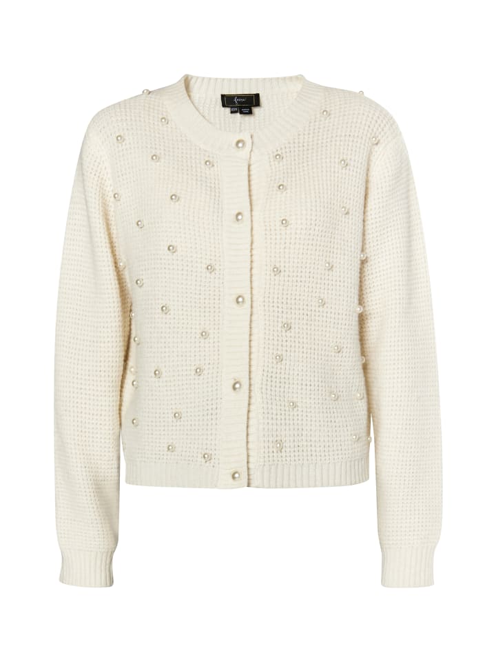 Damen Strickjacke in Wollweiss