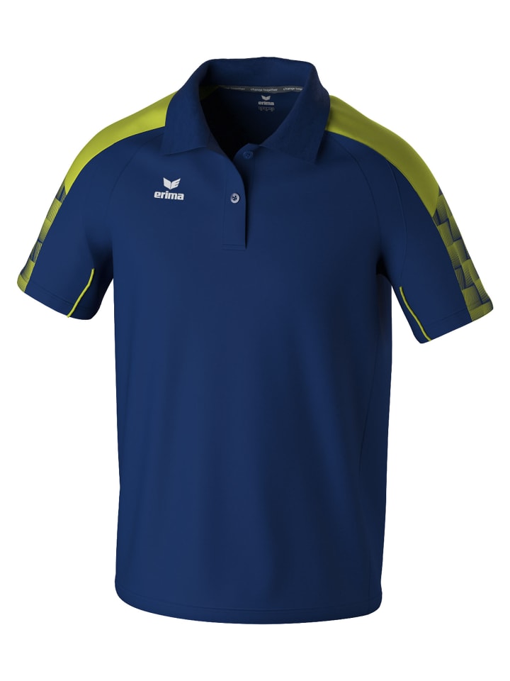 Herren Poloshirt in new navy/lime