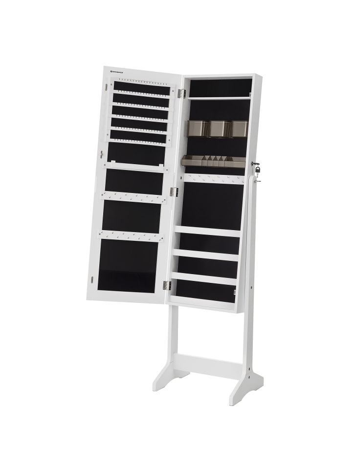 Schmuckschrank Berit in Weiß - (B)36.5 x (H)148.6 x (T)41.1 cm