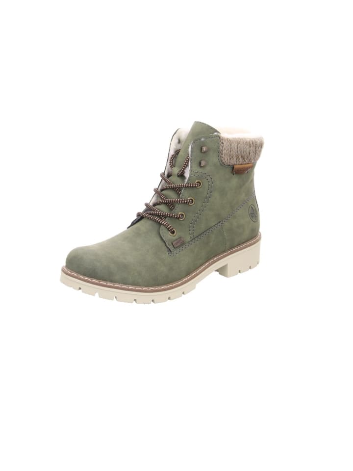 Schnür-Stiefeletten für Damen in khaki