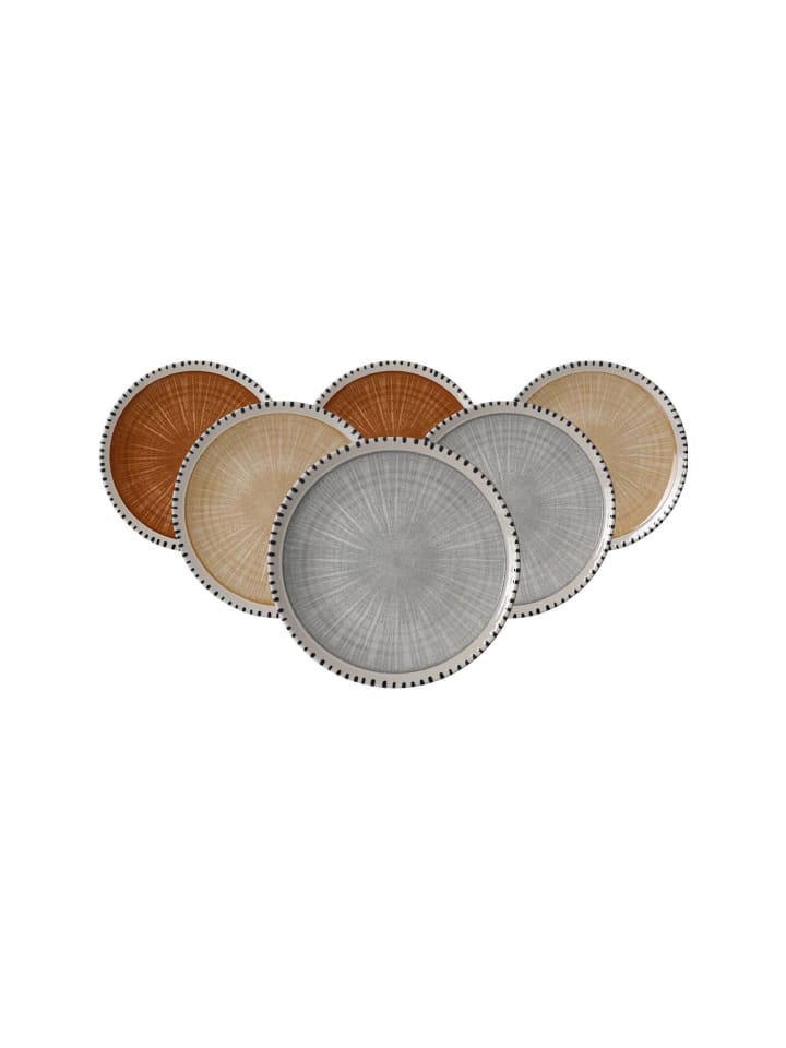 6er Set Dessertteller Natura in Mix ø 20,5 cm