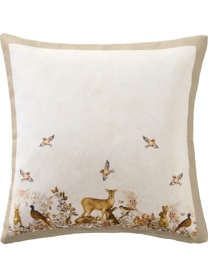 Kissenhülle in creme/braun