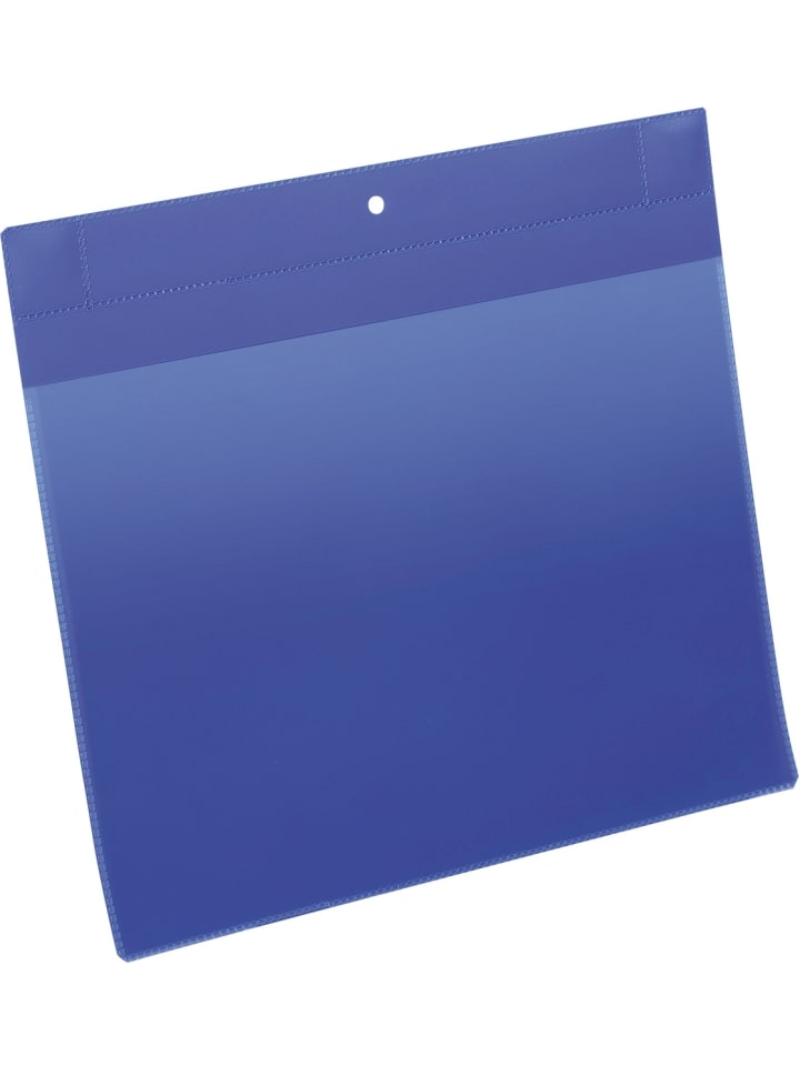 Magnettasche Neodym magnetisch A4 quer blau Packung mit 10 Stück