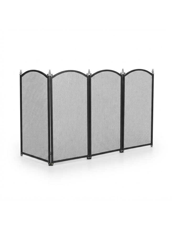 4-tlg. Funkenschutzgitter in Schwarz