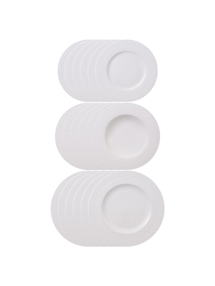 18-tlg. Teller-Set White Pearl in Weiß