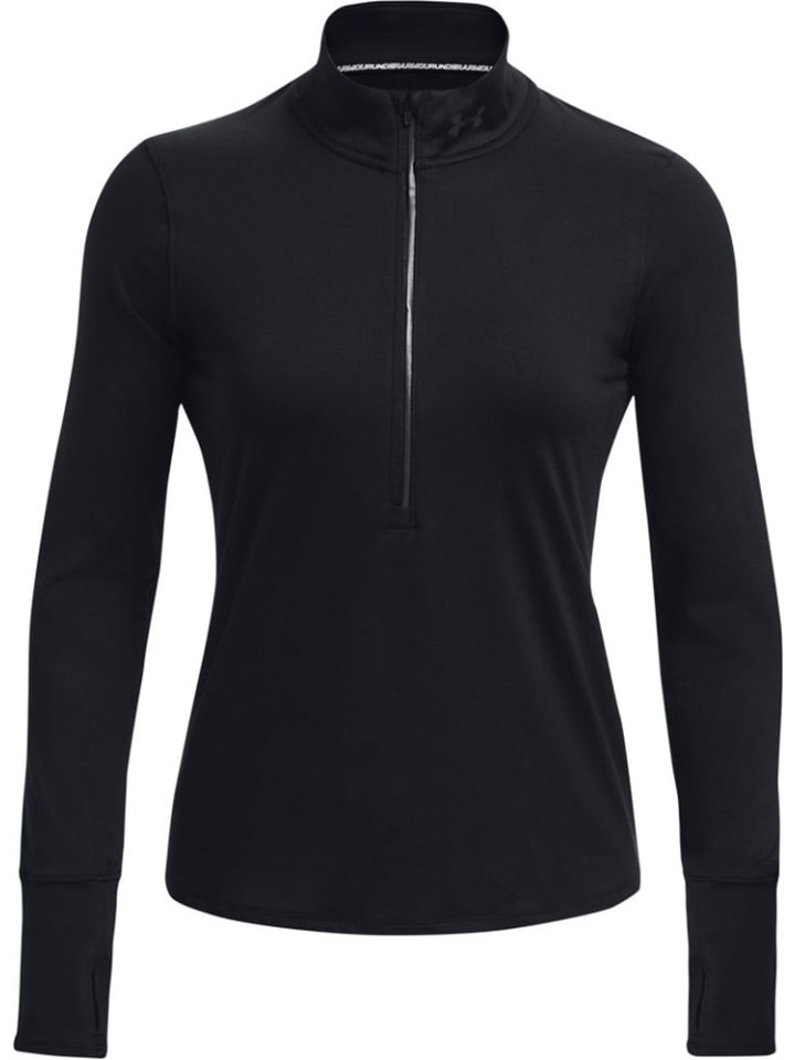 Longsleeve "UA Qualifier Run 1/2 Zip" in Schwarz