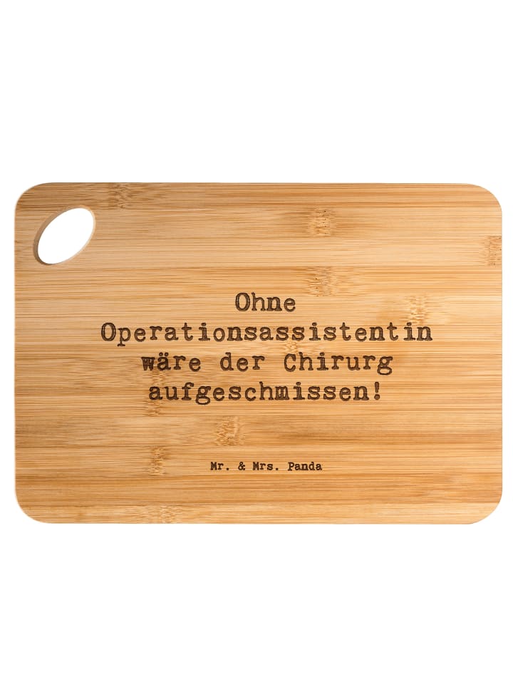 Servierplatte Spruch Operationsassistentin Wich... in Braun