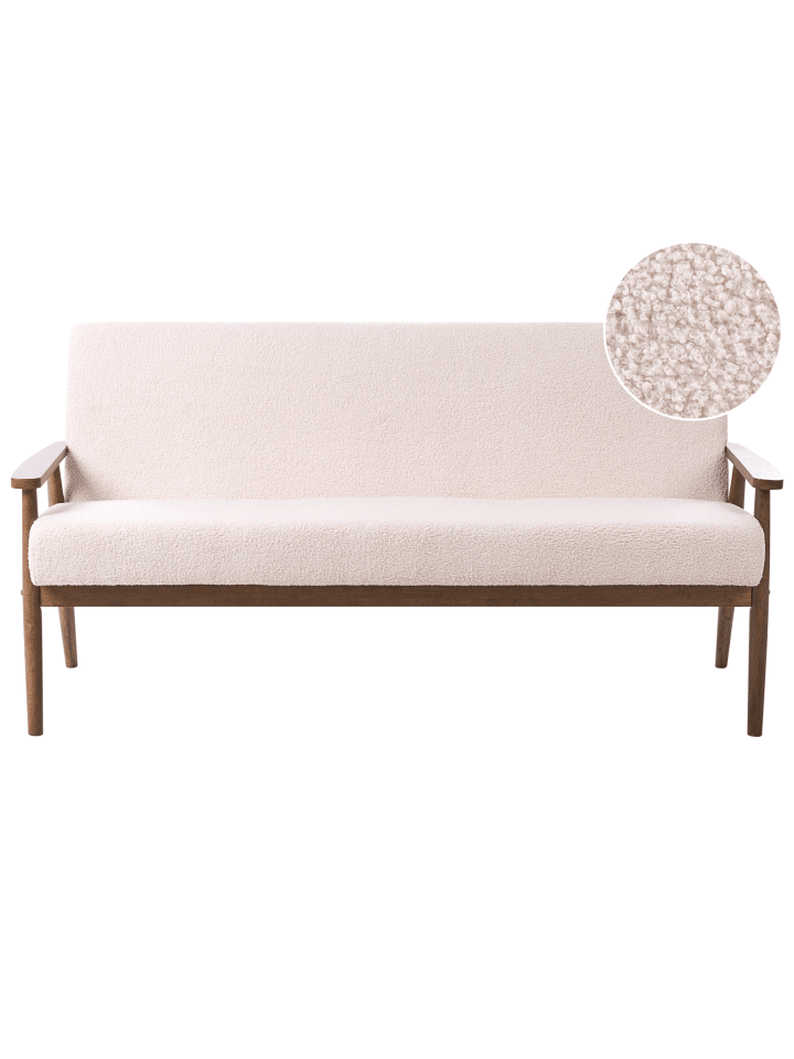 3-Sitzer Sofa ESRUM in Beige/Braun - (W) 151 x (H) 79 x (L) 72 cm