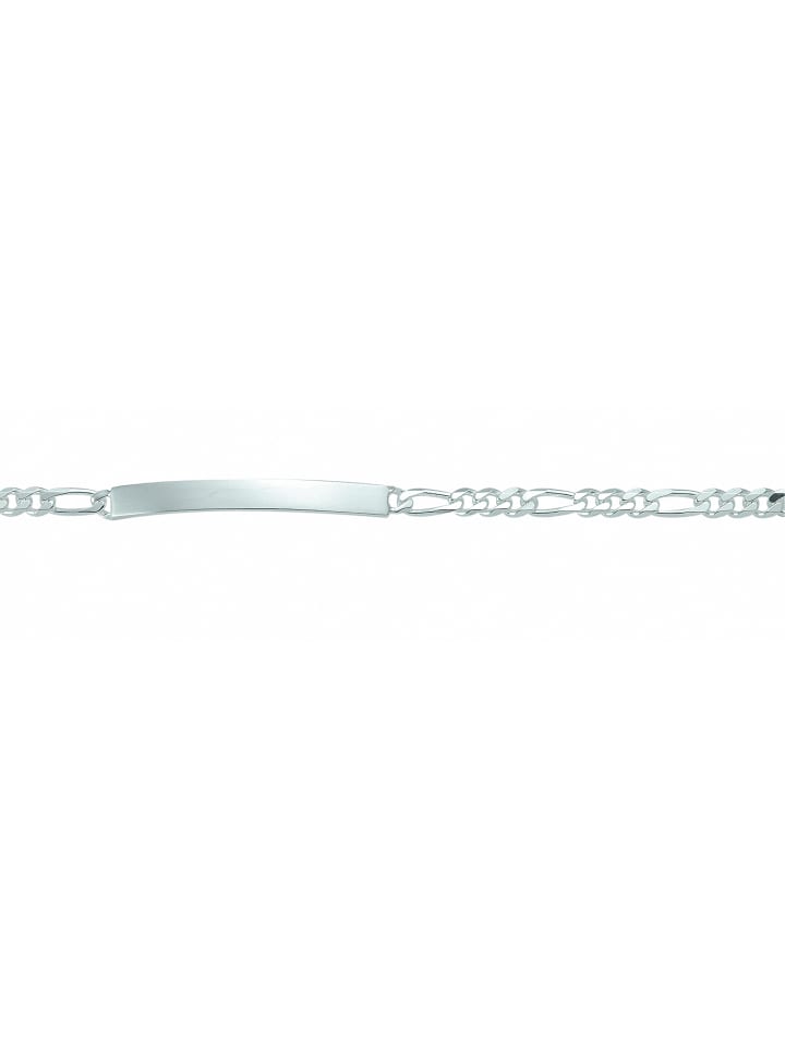 925 Silber Figaro Armband 21 cm Ø 4,5 mm in silber