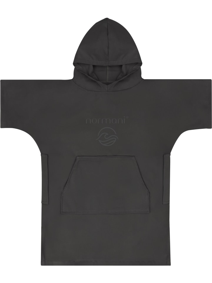 Kinder Mikrofaser Badeponcho Luquillo in Schwarz