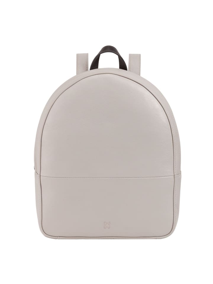 City Rucksack Leder 26,5 cm pearl grey