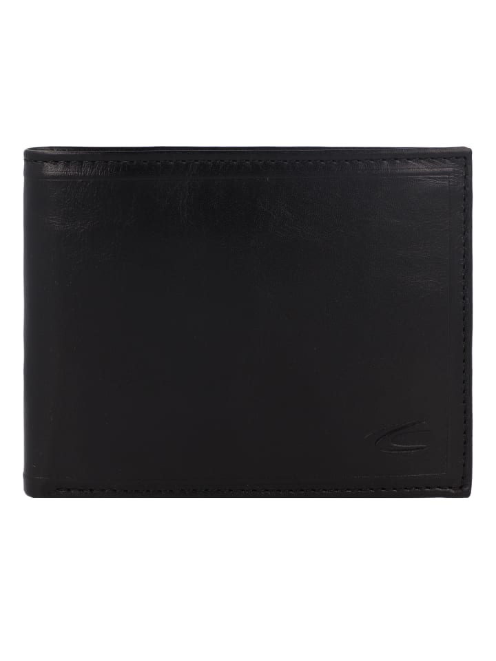 Wood Geldbörse Leder 12.5 cm black