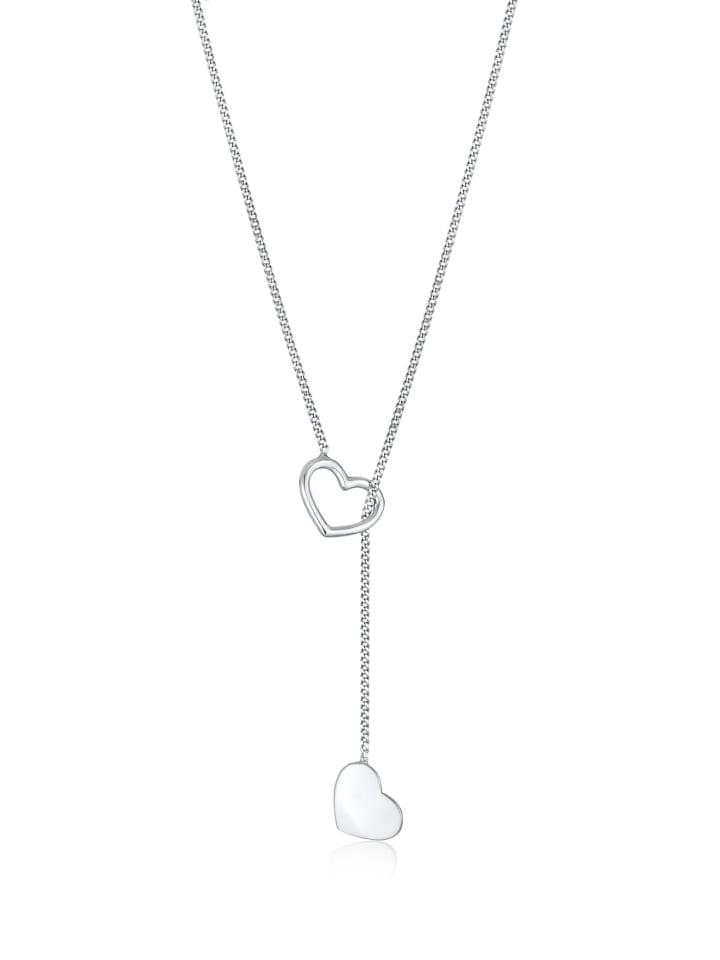 Halskette 925 Sterling Silber Herz in Silber