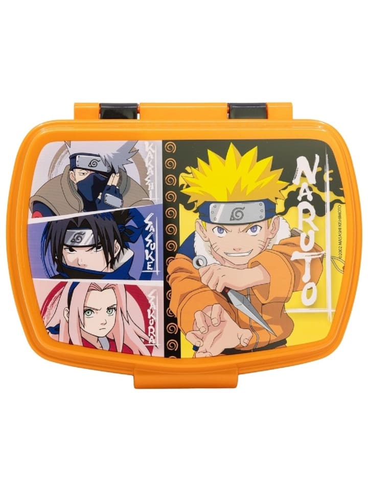 Naruto Kinder Brotdose – Lunchbox Pausenbox Schulbrotbox in Schwarz