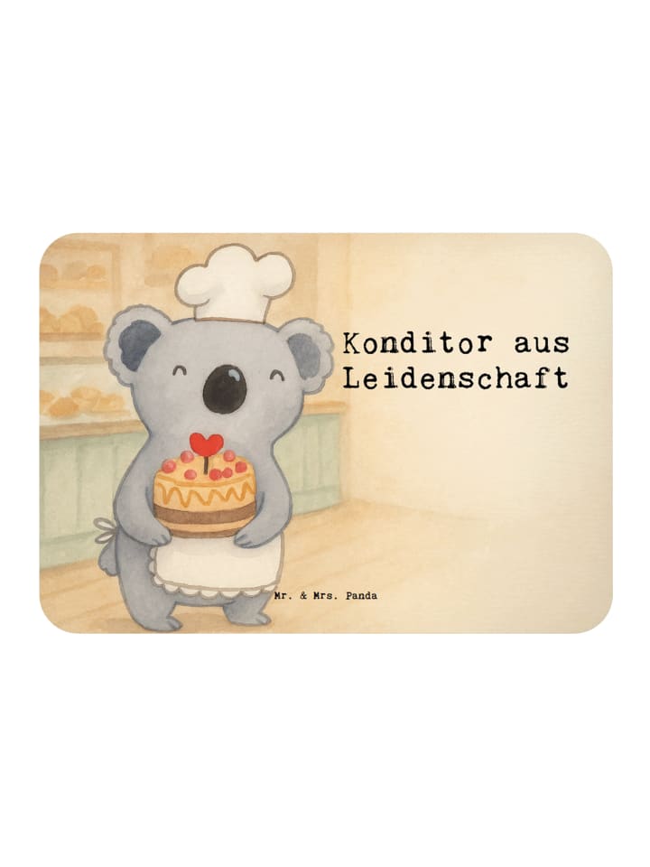 Kühlschrankmagnet Konditor Leidenschaft Design ... in Weiß