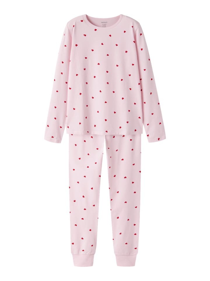 Schlafanzug NKFNIGHTSET PEYOTE HEARTS in ballerina