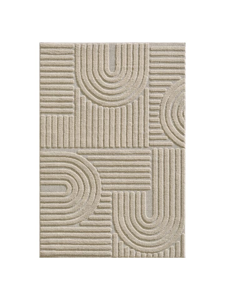 Kurzflor Teppich Art 1121 Läufer in Beige